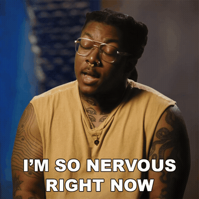 A Man Says I 'M So Nervous Right Now While Wearing Glasses GIF