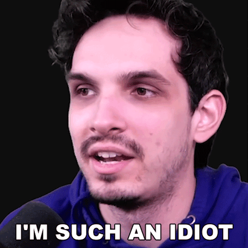 A Man Says I 'M Such An Idiot In Front Of A Microphone GIF
