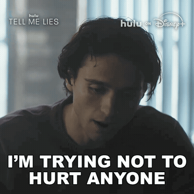 A Man Says " I 'M Trying Not To Hurt Anyone " In Front Of A Window GIF