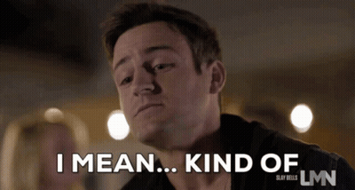 A Man Says I Mean Kind Of Lmn On A Screen GIF