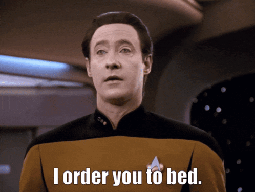 A Man Says I Order You To Bed GIF