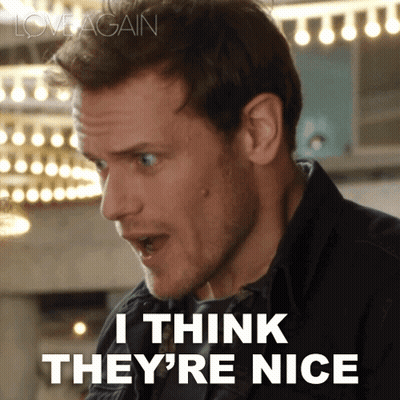 A Man Says " I Think They 'Re Nice " In A Gif