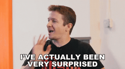 A Man Says " I 'Ve Actually Been Very Surprised " In Front Of Him GIF