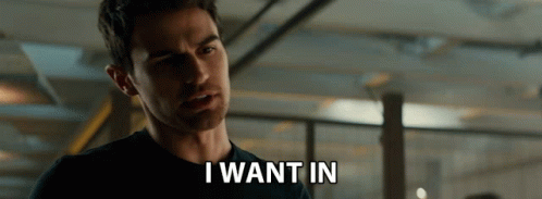 A Man Says " I Want In " In A Movie GIF
