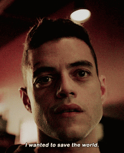 A Man Says I Wanted To Save The World In A Dark Room GIF