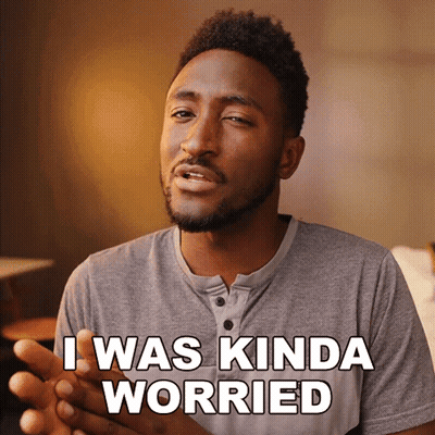 A Man Says I Was Kinda Worried While Looking At The Camera GIF