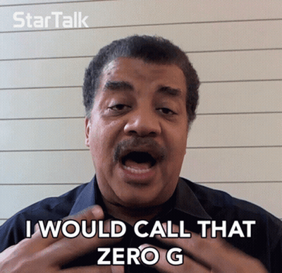 A Man Says " I Would Call That Zero G " With His Mouth Open GIF