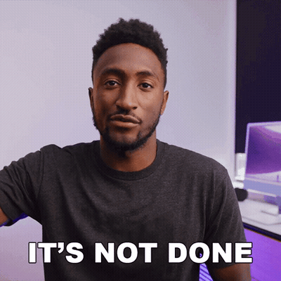 A Man Says It 'S Not Done In Front Of A Computer Monitor GIF