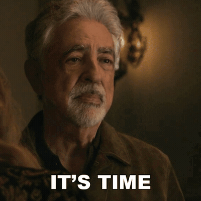 A Man Says It 'S Time With His Eyes Closed GIF