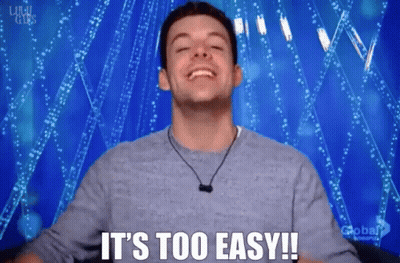 A Man Says It 'S Too Easy While Smiling GIF
