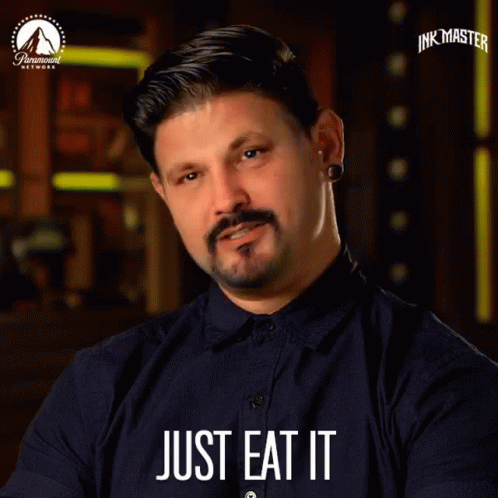 A Man Says " Just Eat It " In A Paramount Network Ad GIF