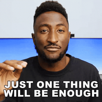 A Man Says Just One Thing Will Be Enough In A Black Shirt GIF