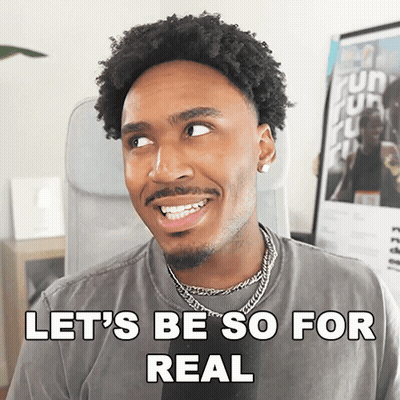 A Man Says Let 'S Be So For Real In A Gray Shirt GIF