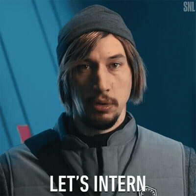 A Man Says Let 'S Intern While Wearing A Hat And Vest GIF
