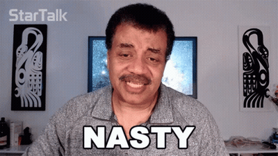 A Man Says Nasty In Front Of A Star Talk Logo GIF