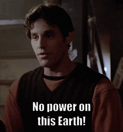 A Man Says No Power On This Earth While Wearing A Sweater Vest GIF