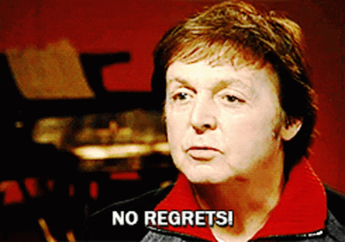A Man Says No Regrets In Front Of A Piano GIF