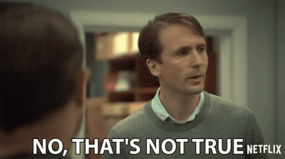 A Man Says " No That 'S Not True Netflix " GIF