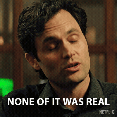 A Man Says " None Of It Was Real " In A Netflix Ad GIF
