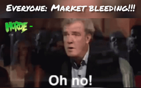 A Man Says " Oh No " In Front Of A Crowd GIF