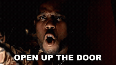 A Man Says Open Up The Door In A Video GIF