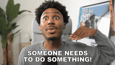 A Man Says Someone Needs To Do Something In Front Of A Computer GIF