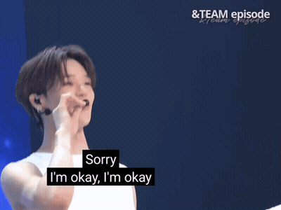 A Man Says " Sorry I 'M Okay I 'M Okay " While Clapping GIF