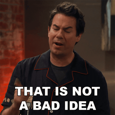 A Man Says That Is Not A Bad Idea While Pointing At Something GIF