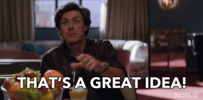 A Man Says That 'S A Great Idea In A Netflix Advertisement GIF