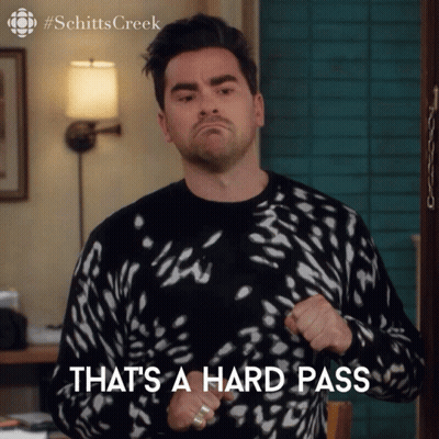 A Man Says That 'S A Hard Pass While Wearing A Sweater GIF
