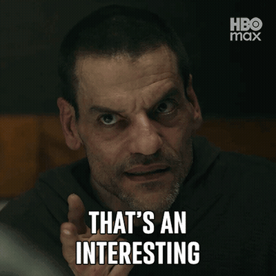A Man Says That 'S An Interesting While Pointing GIF