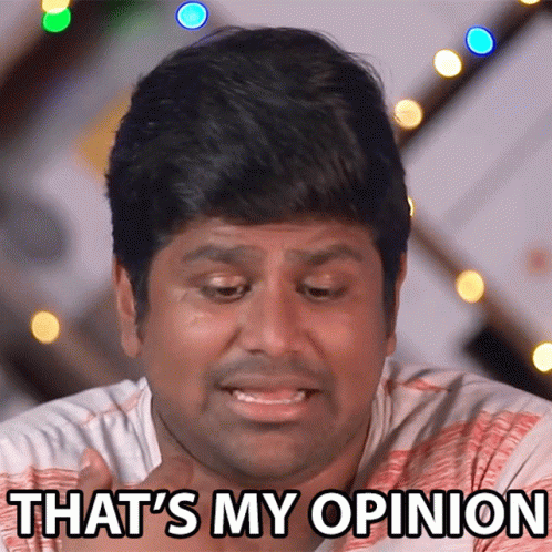 A Man Says That 'S My Opinion With His Mouth Open GIF