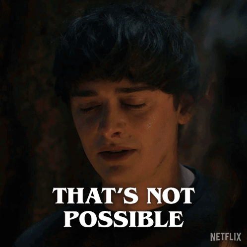 A Man Says That 'S Not Possible With A Netflix Logo Behind Him GIF