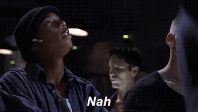 A Man Says " That 'S Not What I 'M Gonna Do " In A Dark Room GIF