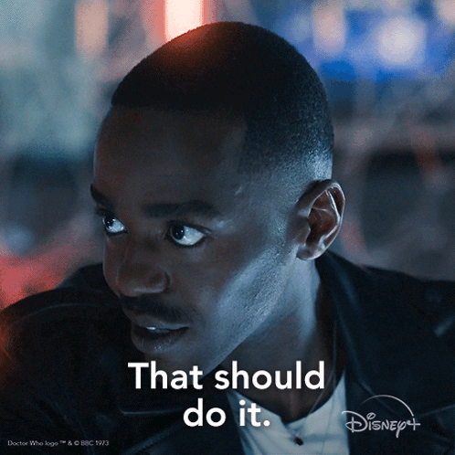 A Man Says That Should Do It On A Disney+ Ad GIF