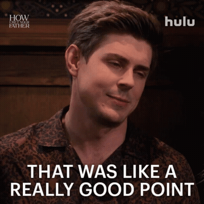 A Man Says That Was Like A Really Good Point On Hulu GIF