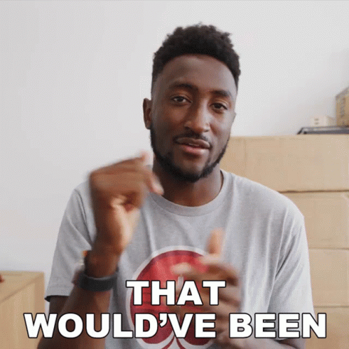 A Man Says That Would 'Ve Been While Pointing At Something GIF