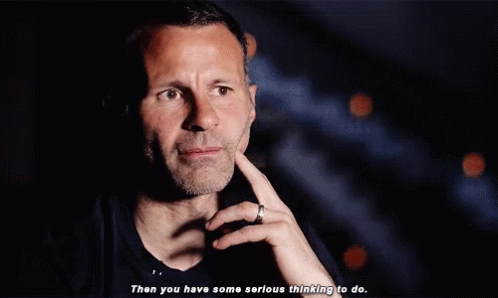 A Man Says " Then You Have Some Serious Thinking To Do " In A Dark Room GIF