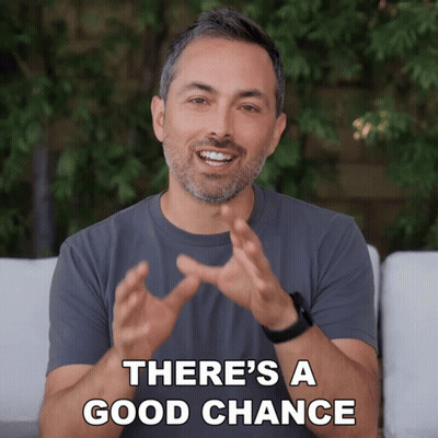 A Man Says There 'S A Good Chance In Front Of Him GIF