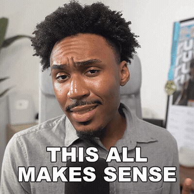 A Man Says This All Makes Sense In Front Of A Chair GIF