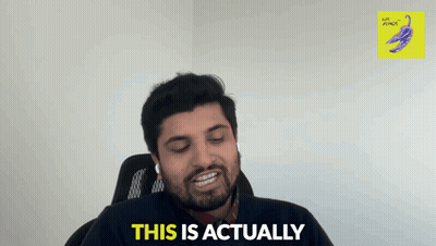 A Man Says This Is Actually In Front Of A Yellow Background GIF
