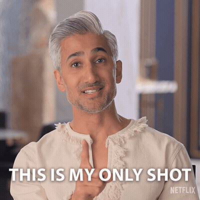 A Man Says This Is My Only Shot In A Netflix Advertisement GIF