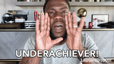 A Man Says Underachiever Laugh Out Loud GIF