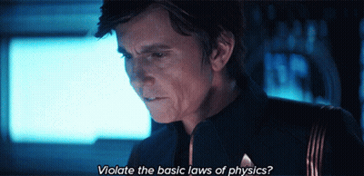 A Man Says Violate The Basic Laws Of Physics In A Movie Scene GIF