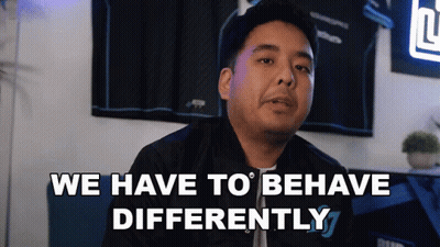 A Man Says We Have To Behave Differently In A Video GIF