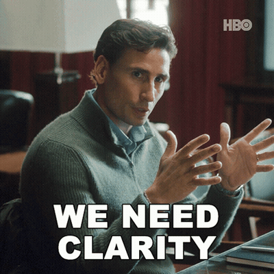 A Man Says We Need Clarity In A Hbo Ad GIF