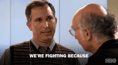 A Man Says We 'Re Fighting Because In Front Of Another Man GIF