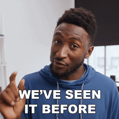 A Man Says We 'Ve Seen It Before With His Finger GIF