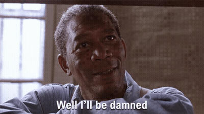 A Man Says " Well I 'Ll Be Damned " In A Prison Cell GIF