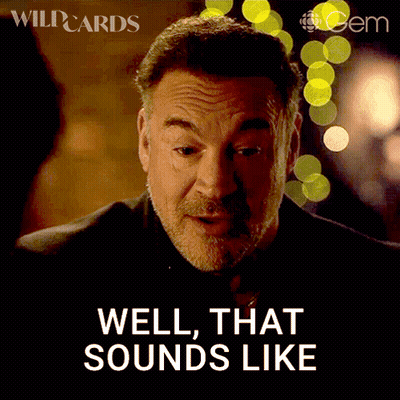 A Man Says Well That Sounds Like In Front Of A Blurred Background GIF